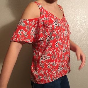 Off The Shoulder Floral Blouse (Small)